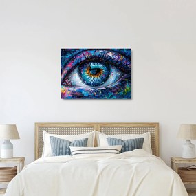 Obraz na szkle - Malowanie oczu (70x50 cm)