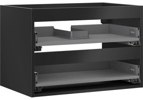 Mexen Box-A korpus szafki podumywalkowej 70 cm, 2 szuflady, czarny mat - 91AX0-0700-470-2-71