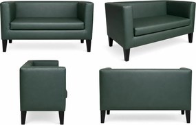 Sofa Monaco : Kolor nogi - Venge, Kolor tkaniny - EKO-SKÓRA - 6D, Typ tkaniny - Eko-skóra , Wysokość nogi - 20 cm