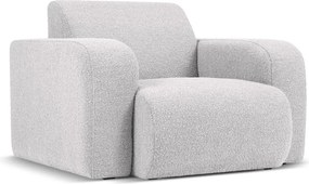 Jasnoszary fotel z materiału bouclé Molino – Micadoni Home