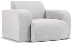 Jasnoszary fotel z materiału bouclé Molino – Micadoni Home
