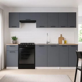 Zestaw mebli kuchennych 240 cm antracyt  D5-Z51