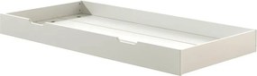 Białe łóżko dziecięce z litego drewna sosnowego z wysuwanym łóżkiem ze stelażem 90x200 cm Margrit – Vipack