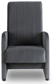 Zestaw Dwuosobowa Sofa PORTO i Fotel Wypoczynkowy PORTO Szary do Salonu Nowoczesny