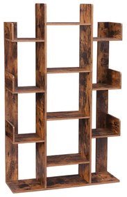 Vasagle Regał/półka na książki ODIN w stylu industrialnym, 86x25x140 cm, brązowy