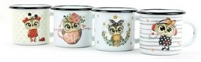 Belis Kubek emaliowany Sowa do kawy, 7 cm, 0,25 l