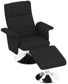 HOMCOM Masażer fotel z podnóżkiem, regulowane oparcie, 78 x 95 x 88 cm, czarny