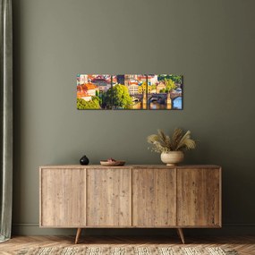 Obraz - Praga II. (z zegarem) (90x30 cm)