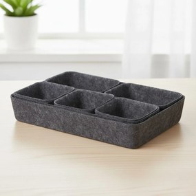 Organizer do szuflady filcowy SMART, 7 pudełek