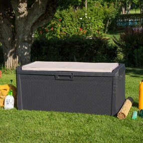 Skrzynka ogrodowa Santorini Plus szara, 560 l