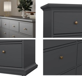 Szeroka komoda Paris 4+4 kolor szary