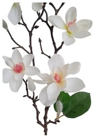 Sztuczna gałązka magnolii biała, 64 cm