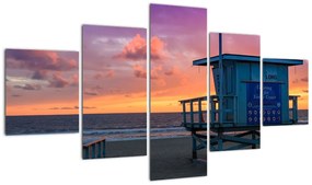 Obraz z plaży Santa Monica (125x70 cm)
