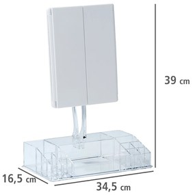 Lusterko kosmetyczne z organizerem FANANO LED, WENKO