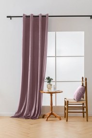 Jasnofioletowa zaciemniająca zasłona VELVET 140x270 cm Zawieszanie: Taśma z wiązaniami