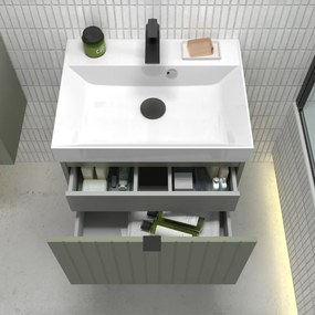 Szafka pod umywalkę HARMO 50 cm szaro-zielony półmat KROFAM