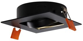 Nowoczesny inteligentny reflektor wpuszczany czarny z WiFi GU10 - Artemis