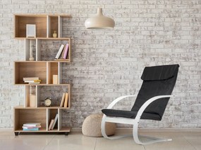 Fotel bujany typu finka Mangus czarny, stelaż biały