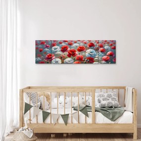 Obraz - Pole maków (170x50 cm)