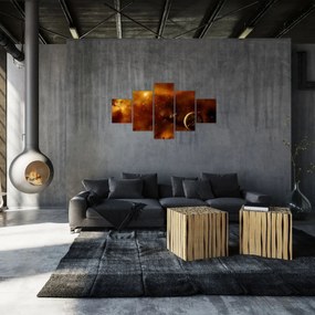 Obraz - Planety z mgławicą (125x70 cm)