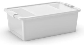 Biały plastikowy pojemnik z pokrywką 55x35x19 cm Bi-Box M – KIS