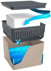 Pochłaniacz wilgoci z atmosfery, urządzenie osuszające + wkład 0,5 kg - obsługuje do 40 m3 powietrza, 13 x 13 x 13 cm, WENKO