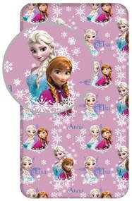 Bawełniane prześcieradło dziecięce z gumką 90x200 cm Frozen – Jerry Fabrics