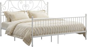 Białe metalowe łózko 160x200 cm T3-E45