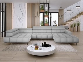 Narożnik PLAZA XL Lewostronny z elektryczną regulacją siedziska Tkanina APHRODITE 19 WERSAL