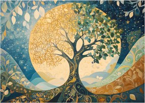 Obraz na szkle – Drzewo życia w księżycu (70x50 cm)