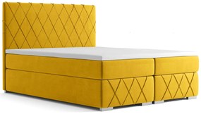 Pikowane łóżko kontynentalne Ahus 180x200 - 32 kolory