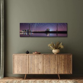 Obraz nocnego nieba z gwiazdami (170x50 cm)