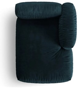 Ciemnoniebieski aksamitny moduł sofy (prawostronny) Martina – Micadoni