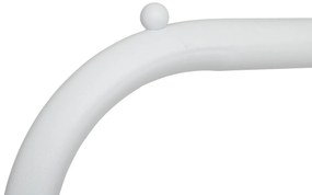 Wieszak na ubrania biały GAR stojący, na kółkach, 118 x 45,5 x 160 cm