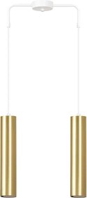 Biała podwójna lampa wisząca tuba - 8X D062 W8-W17