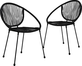 Zestaw dwóch eleganckich krzeseł ogrodowych R4-K78