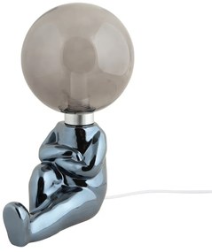 Szara lampa stołowa LED ze ściemniaczem ze szklanym kloszem (wysokość 22,5 cm) Joey – Leitmotiv