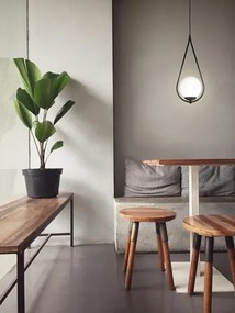Czarna pojedyncza lampa wisząca - S052-Maestor
