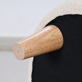 AIYAPLAY Fotel dziecięcy, pluszowy fotel z uszami misia, pokrycie z pluszu, piankowy, Beżowy