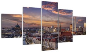 Obraz - Zachód słońca nad Berlinem (125x70 cm)