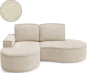 Narożnik MOLLY Lewostronny bez funkcji spania, wolnostojący tkanina ABRIAMO 03 Beżowy