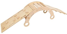 Huśtawka z litego drewna sosnowego w naturalnym kolorze 39x75x38 cm Montessori – Meowbaby