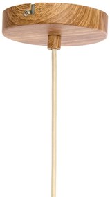 Lampa wisząca w naturalnym kolorze z tekstylnym kloszem ø 22 cm Dania – Light &amp; Living