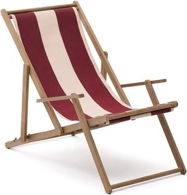 Czerwony drewniany leżak ogrodowy Vilara – Kave Home
