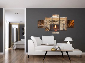 Obraz kominka (125x70 cm)