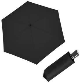 Fibre Micro Flat uni black - w pełni automatyczny parasol damski/męski