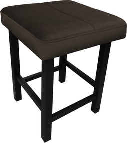 Taboret KLASYK tkanina Welur stelaż metalowy : Kolor Stelaża - Czarny , Kolor tkaniny - VELVET - MG05, Typ tkaniny - Velvet, Wysokość - 45 cm