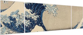 Obraz - Katsushika Hokusai, Under the Wave off Kanagawa, reprodukcje (170x50 cm)