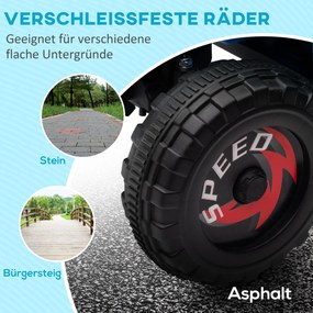 HOMCOM Quad elektryczny dla dzieci 6V Niebieski samochód z metalową przyczepką Bezpieczna zabawa | Aosom PL
