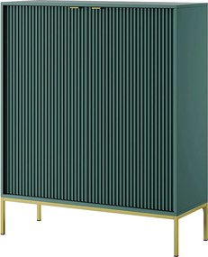 Komoda: 2 drzwi, labrador, złota, 104 x 125 x 39 cm, złote uchwyty